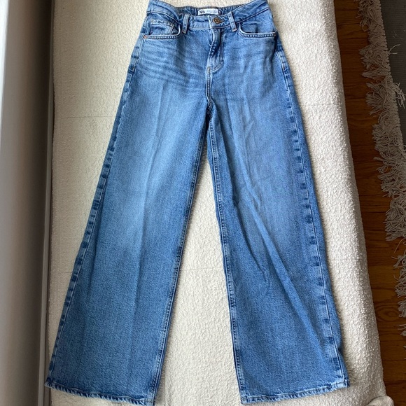 NWOT - Z1975 HIGH-WAISTED CROPPED STRAIGHT JEANS MID-BLUE 0/6164/040/427/32 - Picture 5 of 5